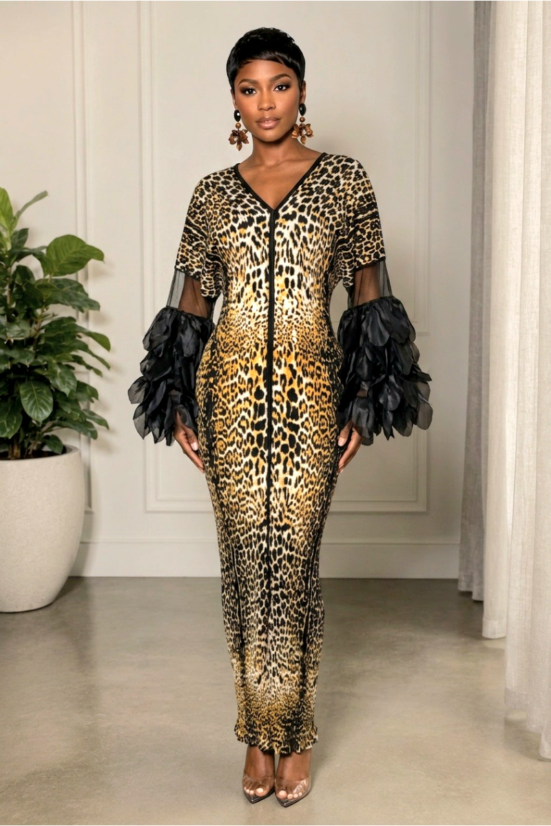 Animal Accordion Dress