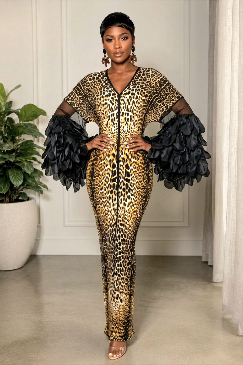 Animal Accordion Dress