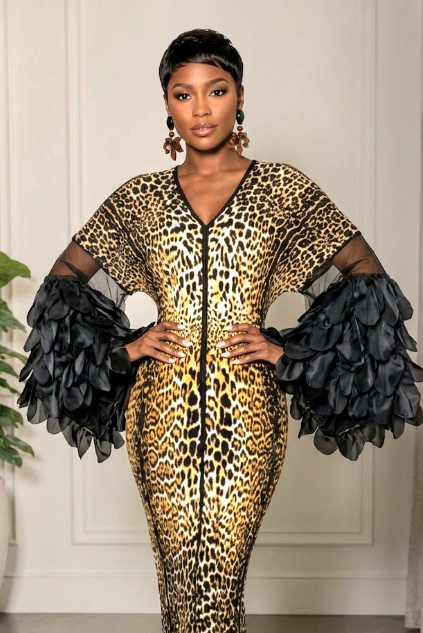 Animal Accordion Dress