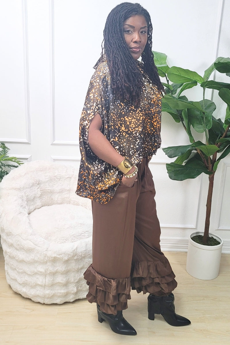 Chocolate Ruffle Joggers