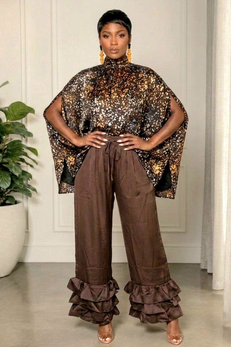 Chocolate Ruffle Joggers