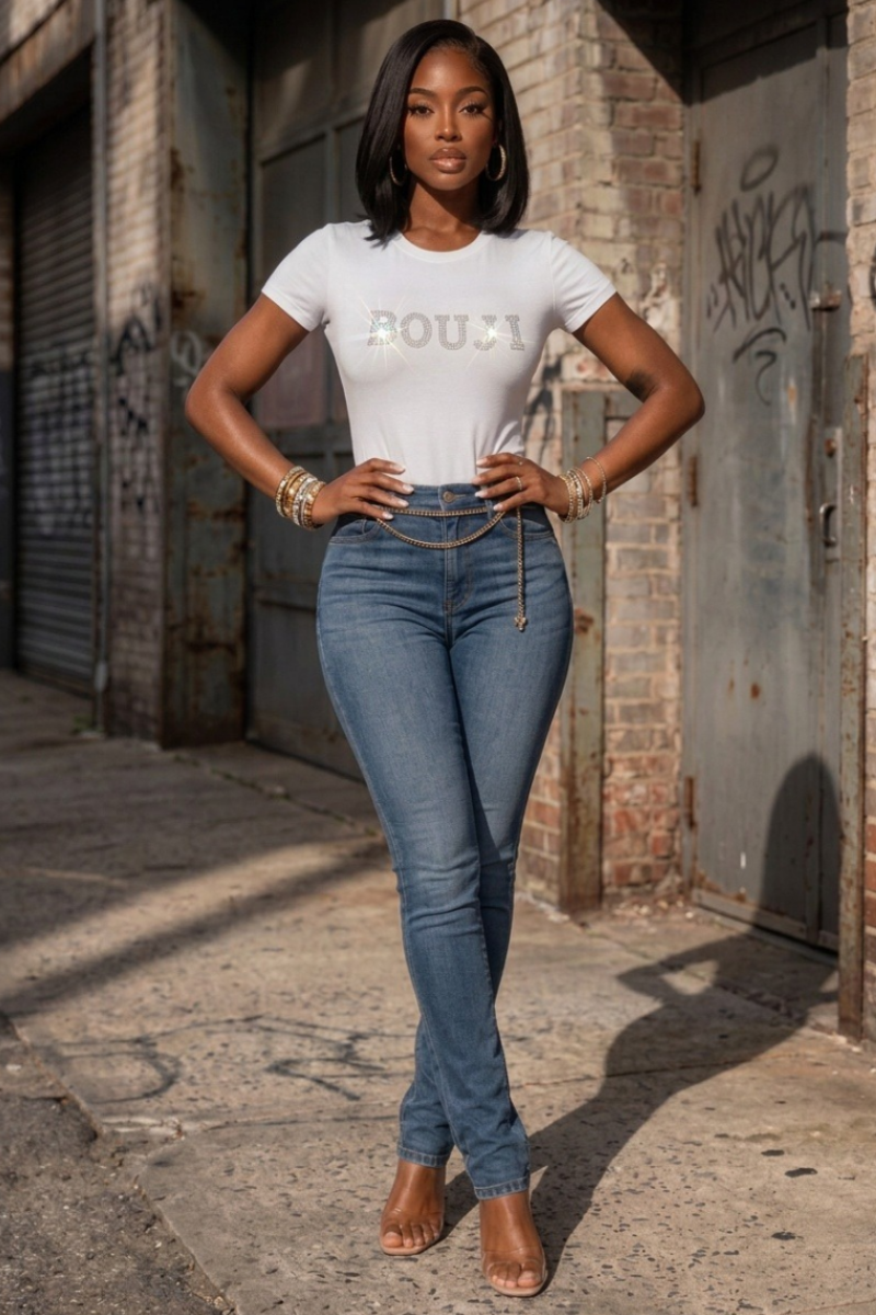 Bouji in White Tee