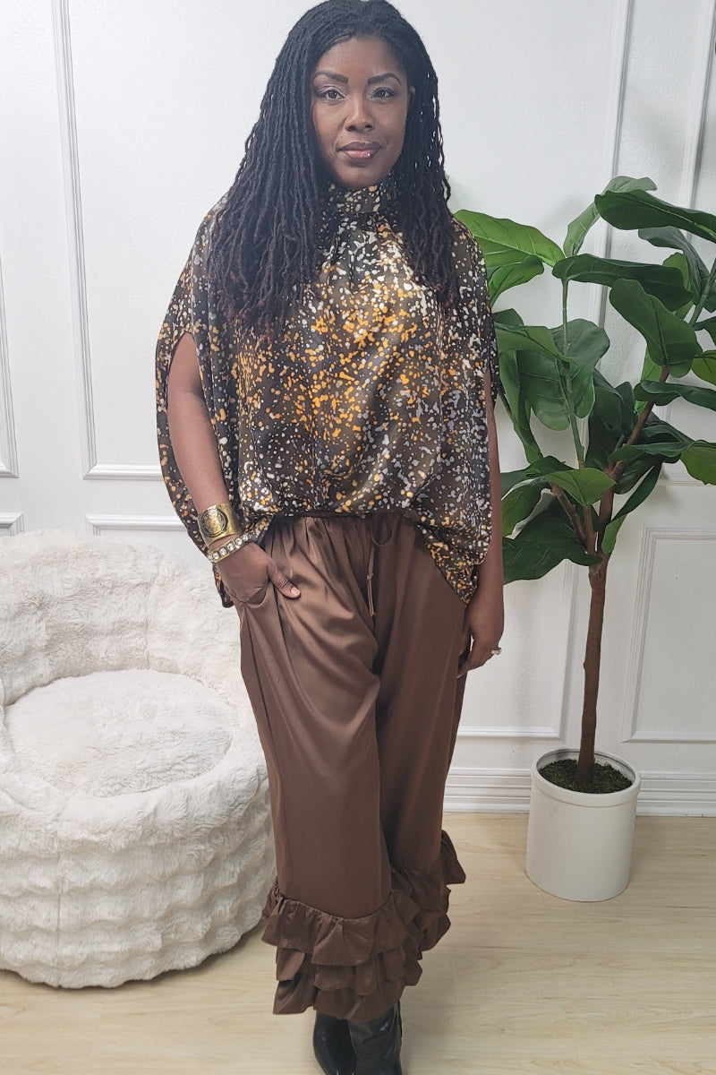 Chocolate Ruffle Joggers